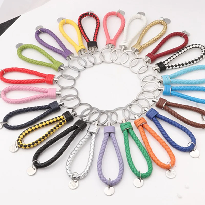 Creative Woven Leather Rope key Chain For Women Man Bag Color Leather Rope Car Keychains Key Pendant Trendy Accessories Gift
Creative Woven Leather Rope key Chain For Women Man Bag Color Leather Rope Car Keychains Key Pendant Trendy Accessories Gift