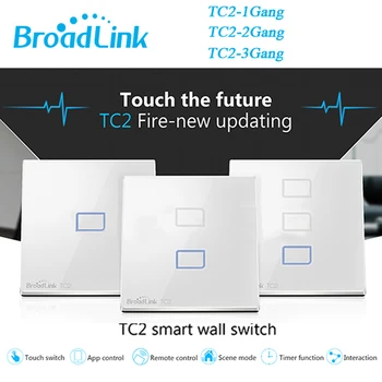 Broadlink TC2 1Gang/2Gang/3Gang UK/EU/US Touch RF433 Switch Smart Home Automation Wireless Wifi Remotel Control Wall Light
Broadlink TC2 1Gang/2Gang/3Gang UK/EU/US Touch RF433 Switch Smart Home Automation Wireless Wifi Remotel Control Wall Light