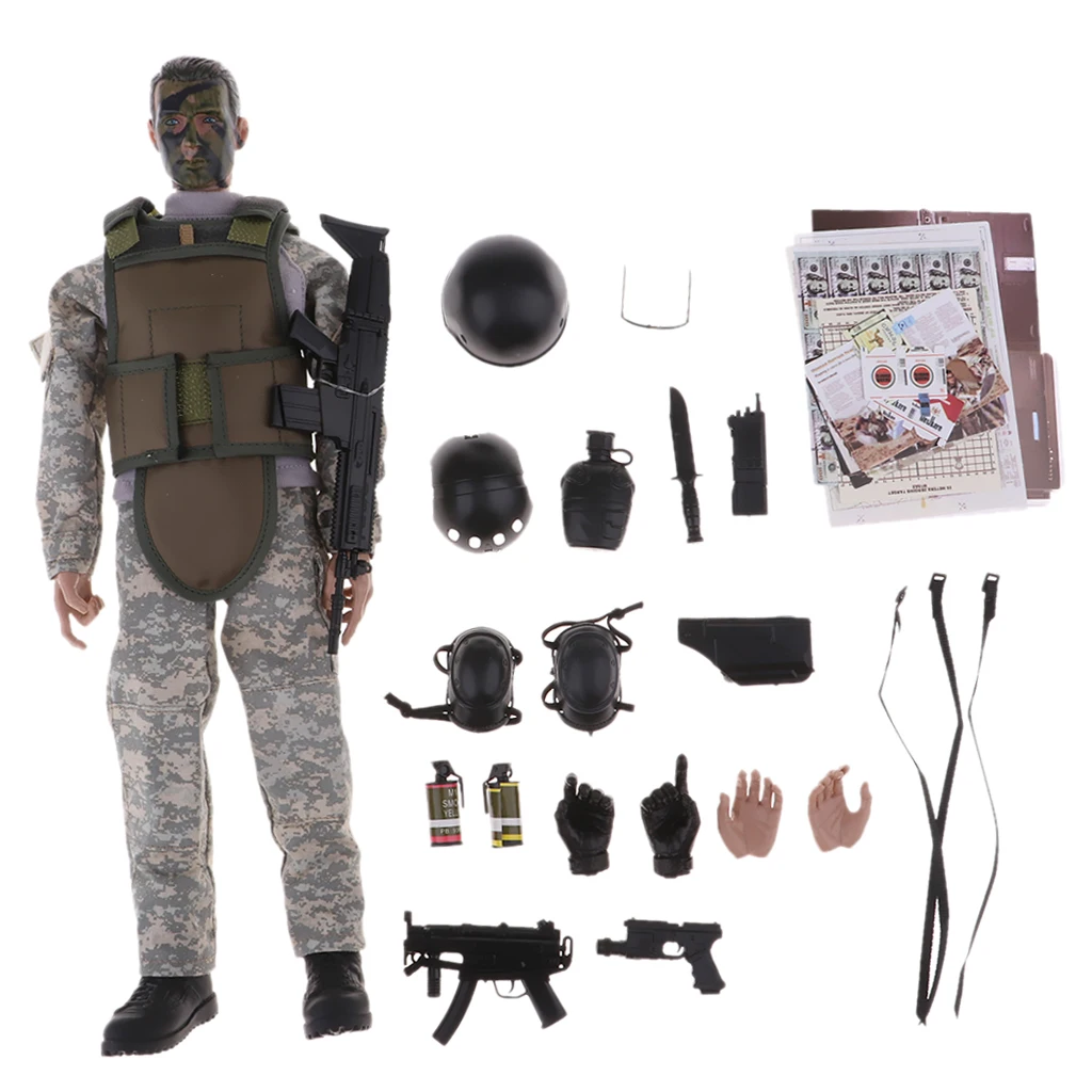 1/6 Scale Collectible Army Special Forces Soldier Combat SWAT 12'' Police Action Figures with Accessories NB02A Display Model 1/6 Scale Collectible Army Special Forces Soldier Combat SWAT 12'' Police Action Figures with Accessories NB02A Display Model