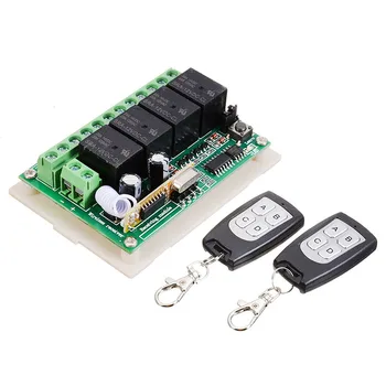 Universal RF Remote Control Transmitters 433Mhz Radio Receiver Relay Switch DC12V 4CH Relay Receiver Module For Garage Door
Universal RF Remote Control Transmitters 433Mhz Radio Receiver Relay Switch DC12V 4CH Relay Receiver Module For Garage Door