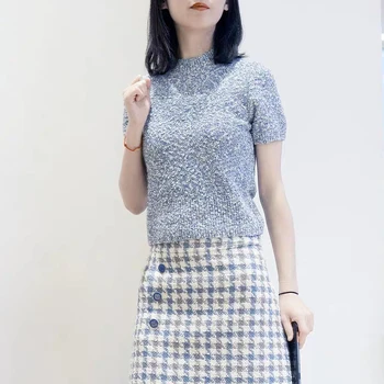 Women knit sweater short section O-neck Slim short sleeve pullover sweater fashion simple 2020 spring and summer new
Women knit sweater short section O-neck Slim short sleeve pullover sweater fashion simple 2020 spring and summer new