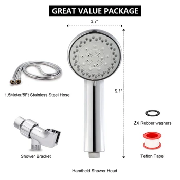 High-Pressure Handheld Shower Heads 5 Settings - 4 Inch Shower Head with Hose and Holder - Powerful Spray Showerhead for Unique
High-Pressure Handheld Shower Heads 5 Settings - 4 Inch Shower Head with Hose and Holder - Powerful Spray Showerhead for Unique