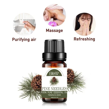 

Elite99 10ml Pine Needles Essential Oils for Air Freshening Diffusers Aromatherapy Relieve Stress Massage Body Essential Oil