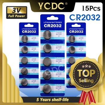 15pcs CR2032 CR 2032 Lithium 3V Button Cell Coin Battery BR2032 DL2032 SB-T15 EA2032C ECR2032 L2032 For Watch Motherboard Toys
15pcs CR2032 CR 2032 Lithium 3V Button Cell Coin Battery BR2032 DL2032 SB-T15 EA2032C ECR2032 L2032 For Watch Motherboard Toys