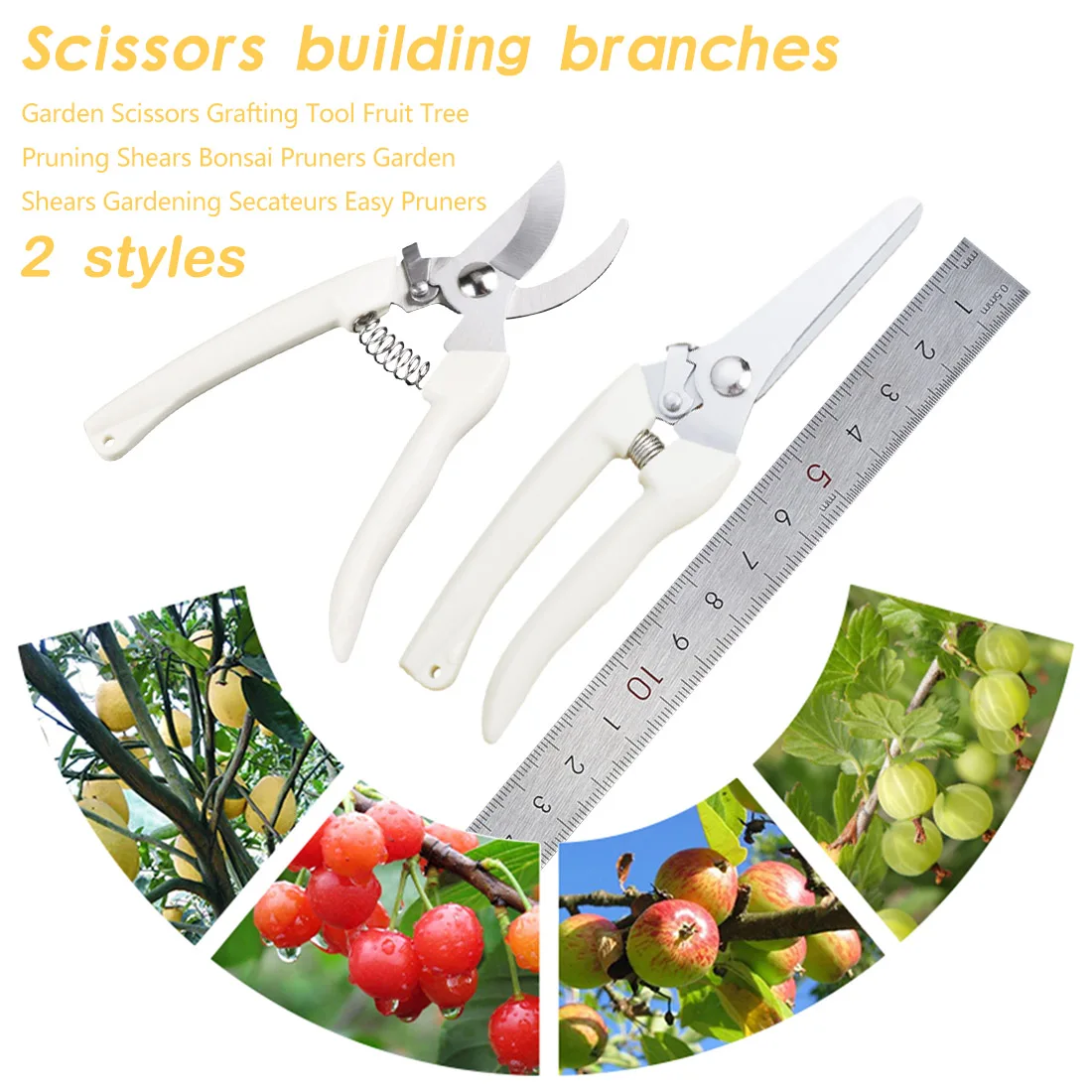 Stainless Steel Pruning Shears Garden Scissors 18cm Pruner Tree Cutter Garden Hand Pruner Secateurs Cutter Non-slip Cutting Tool
Stainless Steel Pruning Shears Garden Scissors 18cm Pruner Tree Cutter Garden Hand Pruner Secateurs Cutter Non-slip Cutting Tool