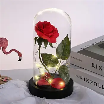 Led Light String Dome Red Rose Wood Base Beauty And The Beast Rose In Glass Dome Artificial Flower Valentine'S Day Gift With Box
Led Light String Dome Red Rose Wood Base Beauty And The Beast Rose In Glass Dome Artificial Flower Valentine'S Day Gift With Box