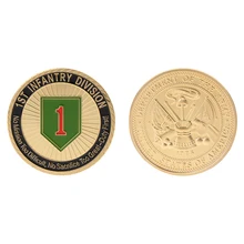 Pièce commémorative 1th Division d'infanterie Collection de l'armée américaine cadeaux d'art Souvenir(China)