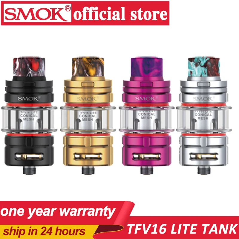 New SMOK TFV16 lite tank with Conical Mesh Coil powered by nexMesh Technology and Dual 5ml capacity 810 resin drip tip | Электроника