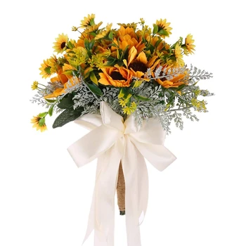 Bridal Wedding Bouquet Handmade Simulation Sunflower Bouquet Romantic Bride Holding Bouquet Party Home Decorations
Bridal Wedding Bouquet Handmade Simulation Sunflower Bouquet Romantic Bride Holding Bouquet Party Home Decorations