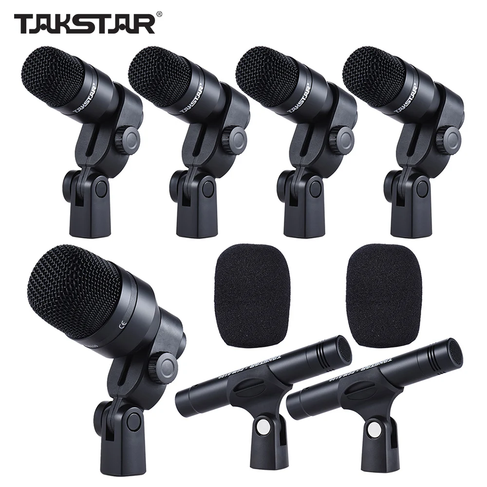 TAKSTAR DMS-D7 Professional Musical Instruments Drum Set Wired Microphone Mic Kit w/ Standard Mounting Accessories Carrying Case
TAKSTAR DMS-D7 Professional Musical Instruments Drum Set Wired Microphone Mic Kit w/ Standard Mounting Accessories Carrying Case