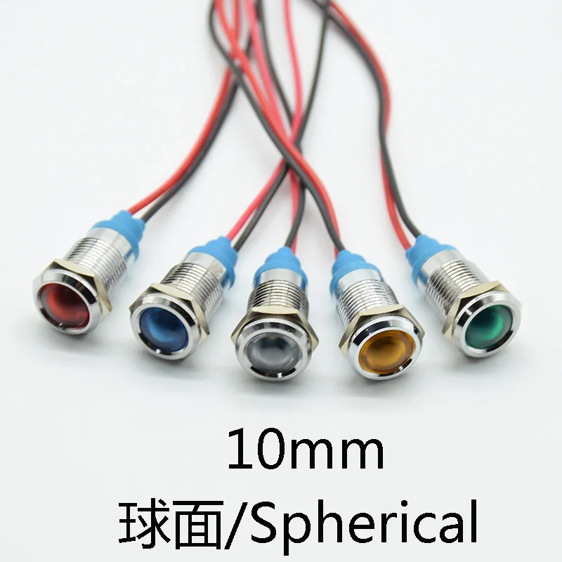 1pc 10mm Waterproof Warning LED Metal Indicator Pilot Light Signal Lamp 6V 12V 24V 220V Machine Car Boat Working PC Power IP67
1pc 10mm Waterproof Warning LED Metal Indicator Pilot Light Signal Lamp 6V 12V 24V 220V Machine Car Boat Working PC Power IP67