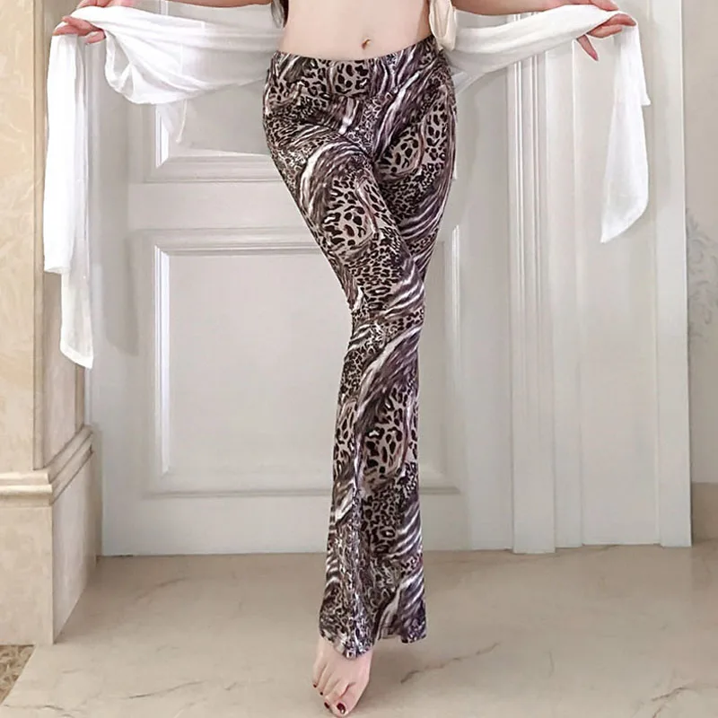 Одежда для танца живота сексуальные леопардовые брюки женские детский рог