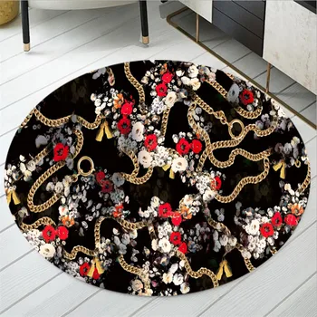 Golden Chain Light Luxury Round Carpet Leopard Print Polyester Retro Decor Floor Mats Parlor Bedroom Floor Mat Anti Slip Rugs
Golden Chain Light Luxury Round Carpet Leopard Print Polyester Retro Decor Floor Mats Parlor Bedroom Floor Mat Anti Slip Rugs