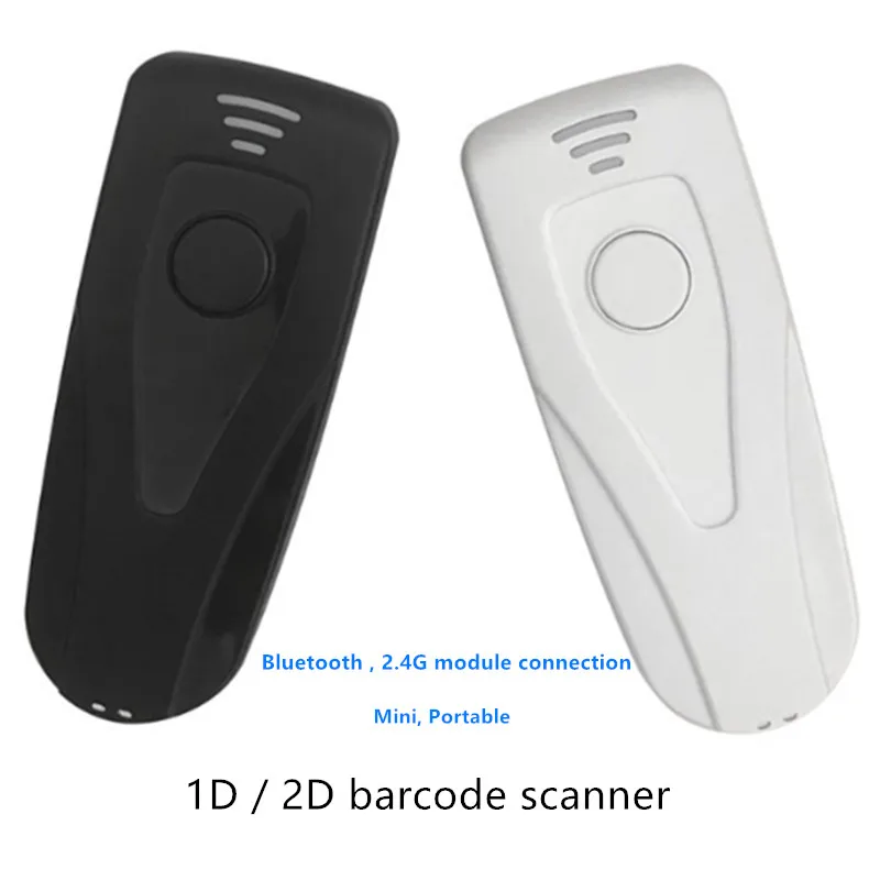 Mini Wireless Bluetooth barcode scanner Portable 1D 2D bar code QR Reader Pocket scanner for Android IOS Windows Black White
Mini Wireless Bluetooth barcode scanner Portable 1D 2D bar code QR Reader Pocket scanner for Android IOS Windows Black White