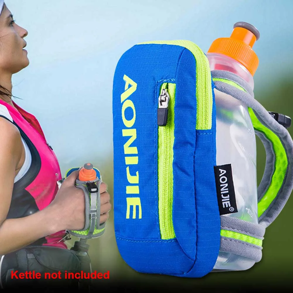 For Running Cycling Outdoor Sports Pocket Handheld Hydration Pack Nylon Hiking Waterproof Water Bottle Holder Storage Bag Wrist |