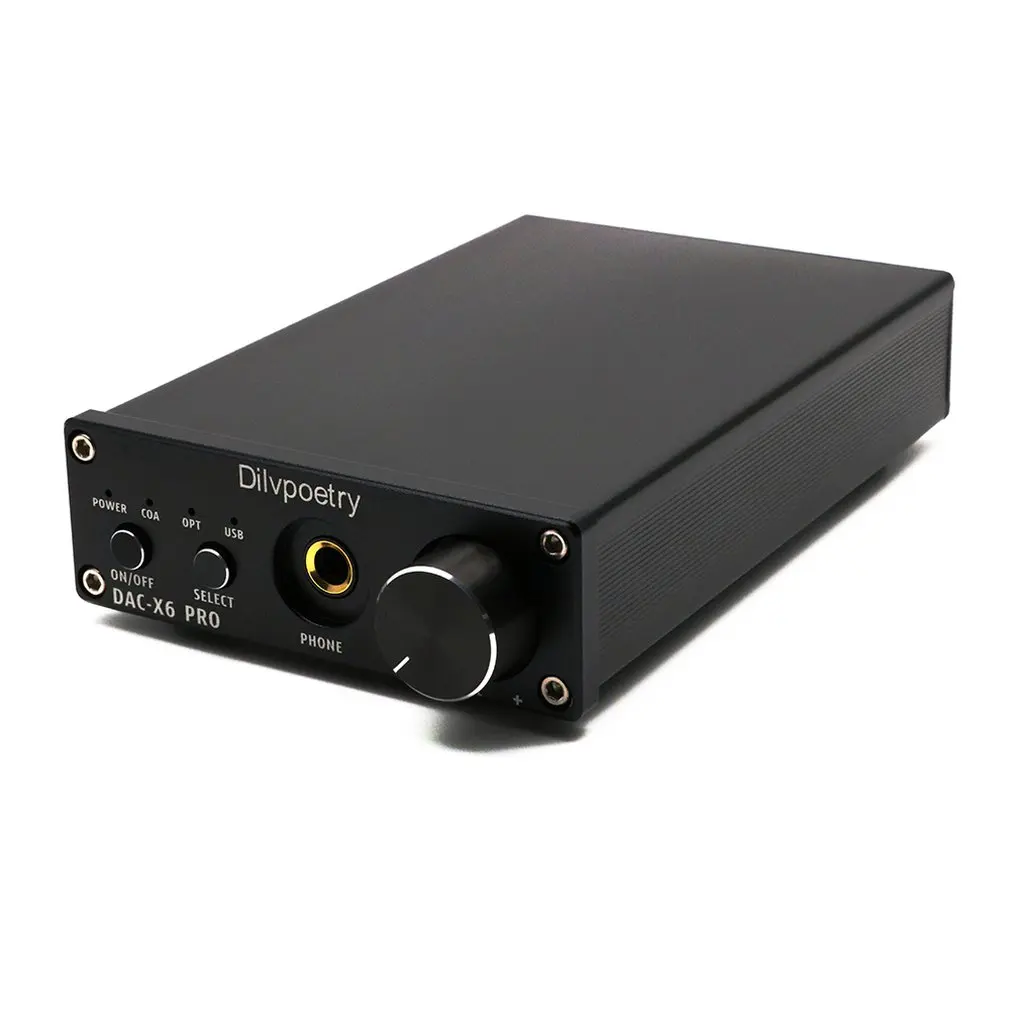 Dilvpoetry X6 Pro DAC Decoder HiFi Headphone Amplifier Decoder 24Bit/192kHz Coaxial/Optical/USB Stereo Audio Decoder EU Plug
Dilvpoetry X6 Pro DAC Decoder HiFi Headphone Amplifier Decoder 24Bit/192kHz Coaxial/Optical/USB Stereo Audio Decoder EU Plug