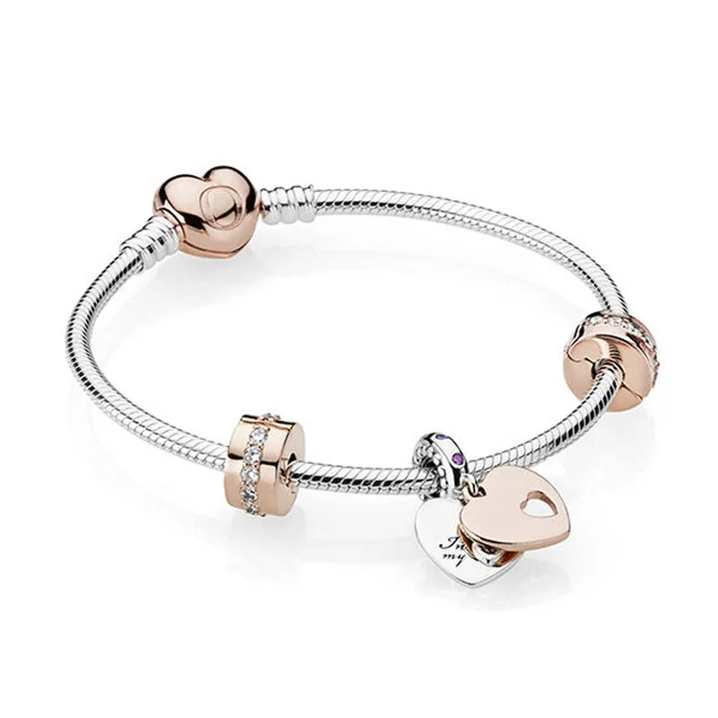 Multi Colored Crystals 925 Sterling Silver Original Pans Rose In My Heart Bracelet Gift Set For Women Birthday DIY Jewellery
Multi Colored Crystals 925 Sterling Silver Original Pans Rose In My Heart Bracelet Gift Set For Women Birthday DIY Jewellery