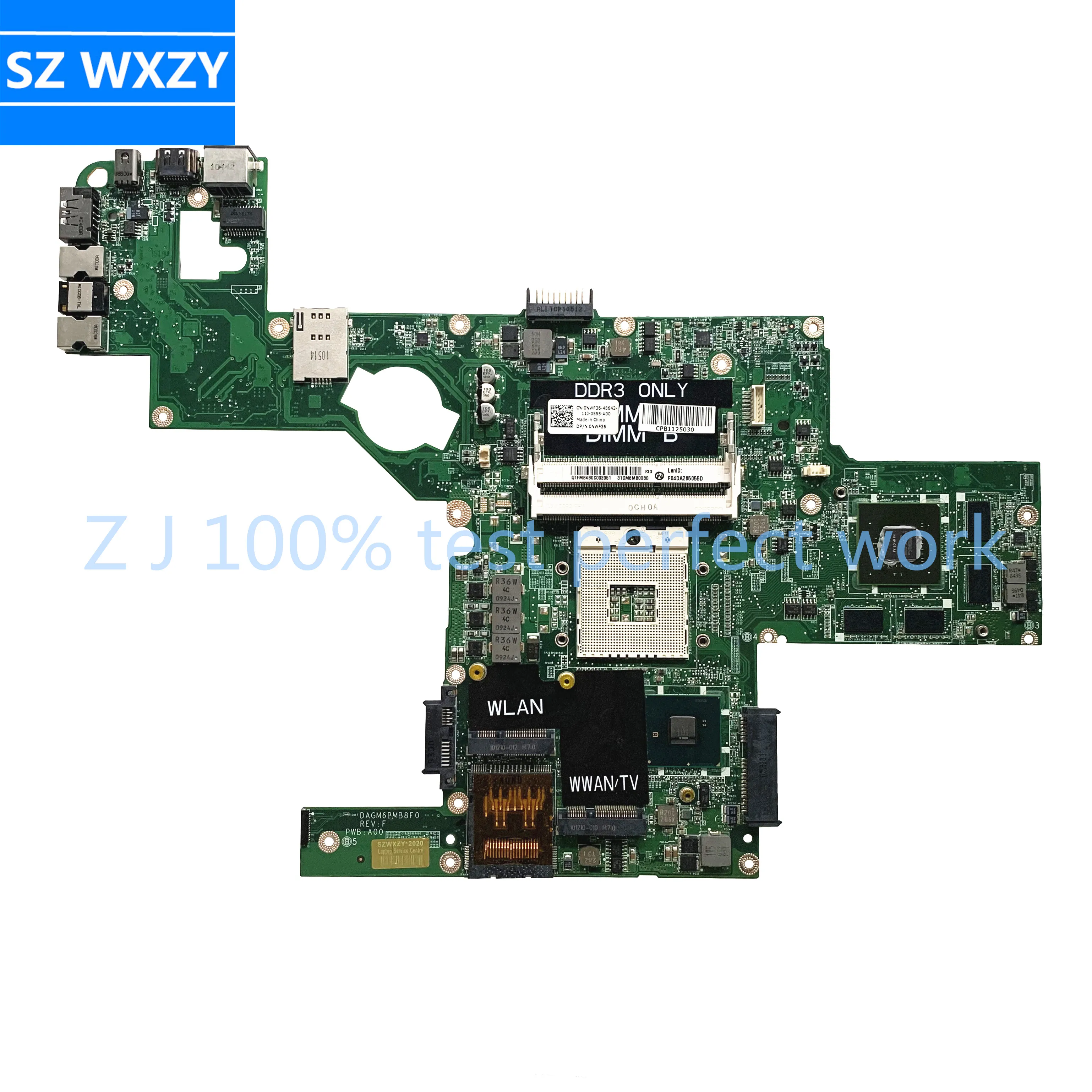 Для DELL L501X Материнская плата ноутбука CN-0NWF36 0NWF36 NWF36 DAGM6BMB8F0 HM57 GT 435M 2GB DDR3 мб 100%