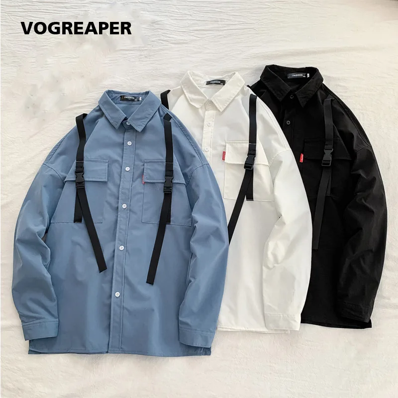 Autumn New Hipster Ribbons Shirt Men Fashion Casual Long Sleeve Button Down Streetwear Top Blouse White Black Shirts 4XL 5XL
Autumn New Hipster Ribbons Shirt Men Fashion Casual Long Sleeve Button Down Streetwear Top Blouse White Black Shirts 4XL 5XL