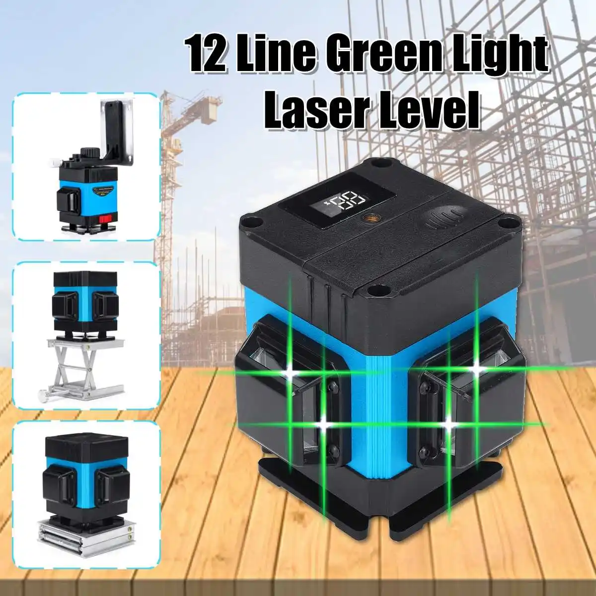 3D 12 Lines Laser Level Bracket with Battery & Horizontal And Vertical Lines Work Separately Green Laser Beam Lines Levels
3D 12 Lines Laser Level Bracket with Battery & Horizontal And Vertical Lines Work Separately Green Laser Beam Lines Levels