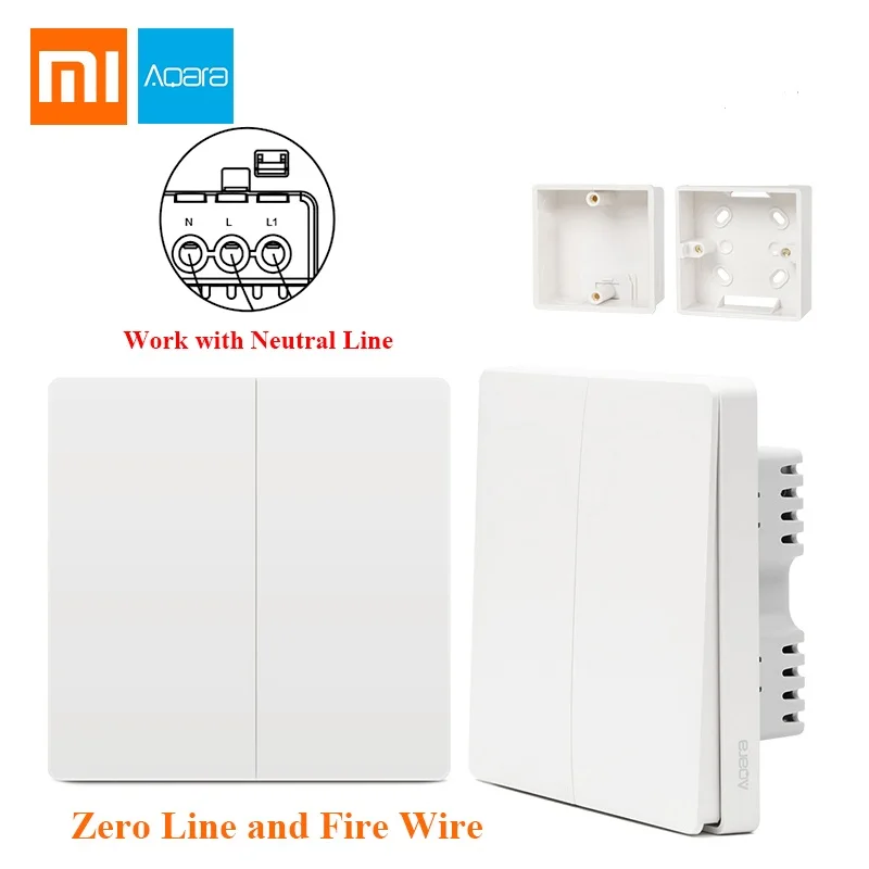 Free Gift Xiaomi Aqara Smart Zigbee Wall Switch Fire Wire Zero Line Light Remote Control Switches With Neutral For Mi Home APP
Free Gift Xiaomi Aqara Smart Zigbee Wall Switch Fire Wire Zero Line Light Remote Control Switches With Neutral For Mi Home APP