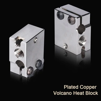 High Quality Volcano Heat Block Plated Copper PT100 For E3d Hotend Heated Block 3D Printer Titan BMG Extruder Heater J-head MKS
High Quality Volcano Heat Block Plated Copper PT100 For E3d Hotend Heated Block 3D Printer Titan BMG Extruder Heater J-head MKS