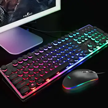 MeterMall keyboard and Mouse Wired with backlight keyboard Russia Gamer kit Silent MeterMall Mouse Set For PC Laptop Ergonomic
MeterMall keyboard and Mouse Wired with backlight keyboard Russia Gamer kit Silent MeterMall Mouse Set For PC Laptop Ergonomic