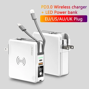 FERISING LED Qi Wireless Charger Power Bank Quick Charge QC 3.0 PD Powerbank For iPhone Xiaomi Huawei Portable External Battery
FERISING LED Qi Wireless Charger Power Bank Quick Charge QC 3.0 PD Powerbank For iPhone Xiaomi Huawei Portable External Battery