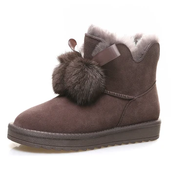 Genuine Leather Ankle Boots for Women's Slip-On Shoes Woman Flats Snow Boots Women's Winter Footwear Warm Woman Shoes Rubber New
Genuine Leather Ankle Boots for Women's Slip-On Shoes Woman Flats Snow Boots Women's Winter Footwear Warm Woman Shoes Rubber New