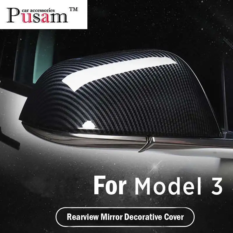 Крышка для зеркала заднего вида Tesla Model 3 из углеродного волокна|Лепнина
