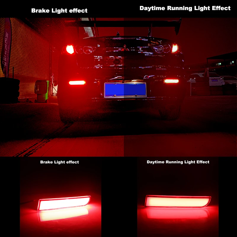 Generic IJDM Full LED Bumper Reflector Lights For Mitsubishi Cer Evo X
