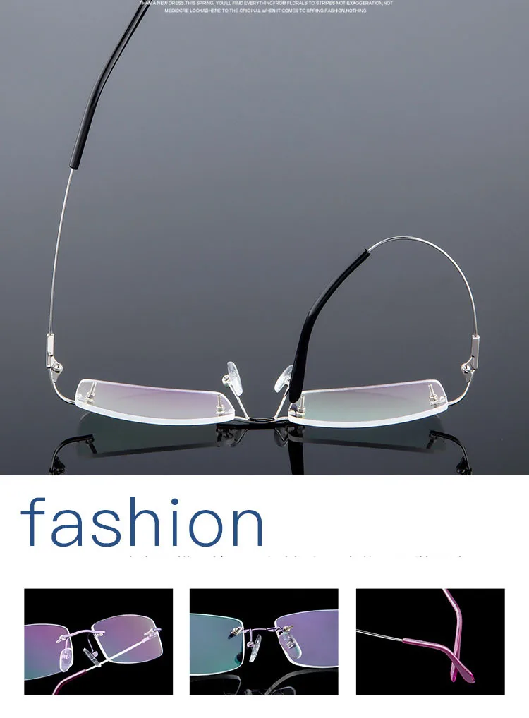 Anty niebieskie światło Stop tytanu bezramowe kwadratowe okulary dla krótkowzroczności kobiety mężczyźni okulary korekcyjne bez oprawek 0 -0,5 -0,75 do -6,0 10 Ha78410c4616b4606821ad2f1e4ebf30aE