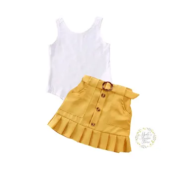 1-5Y Toddler Baby Kid Girl Clothes Set White Bodysuit Romper Tops Ruffles Skirts Outfits Summer Children Girl Costumes 
1-5Y Toddler Baby Kid Girl Clothes Set White Bodysuit Romper Tops Ruffles Skirts Outfits Summer Children Girl Costumes