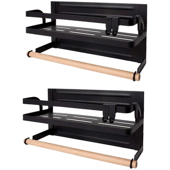 netic Spice Rack Organizer for Refrigerator, Pack of 2,netic Storage Shelf with Paper Towel Holders and 6 Hooks
netic Spice Rack Organizer for Refrigerator, Pack of 2,netic Storage Shelf with Paper Towel Holders and 6 Hooks