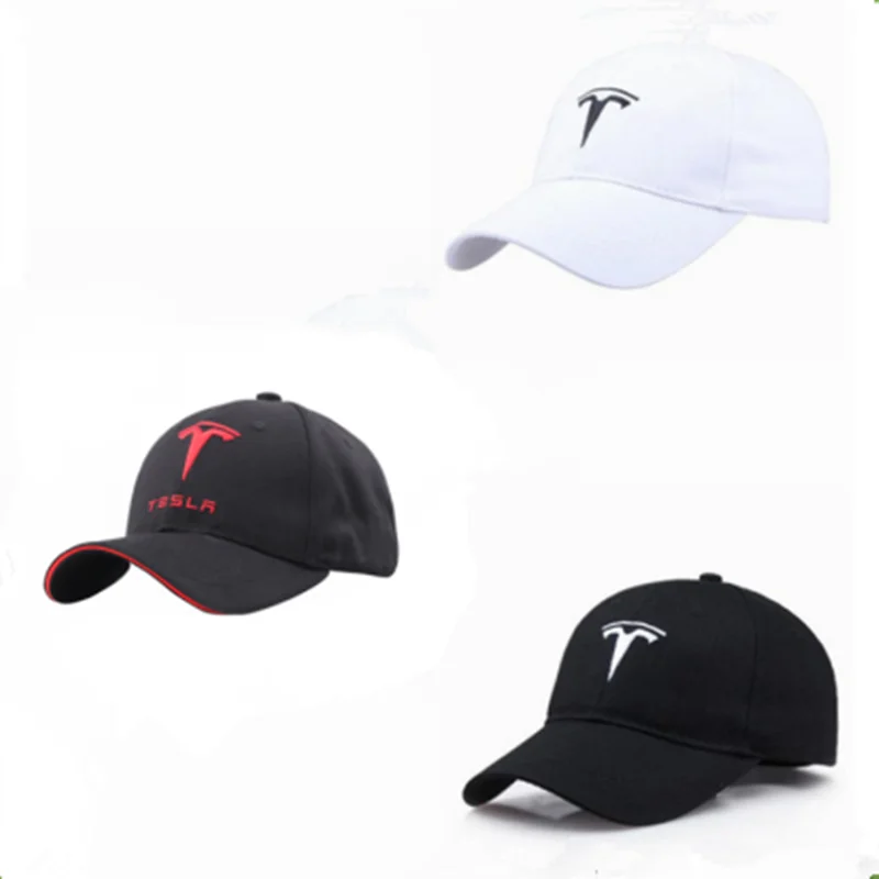 Фото Черная/Красная/белая Солнцезащитная шапка для Tesla Model 3 X S вышитая | Водонепроницаемые зонты (4000903695177)