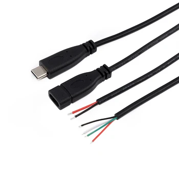 high quality 20cm Black Type-c Usb FeMale male Plug 2 4 wire Power Cable Cord stripped Maximum current 3A for Raspberry pie DIY
high quality 20cm Black Type-c Usb FeMale male Plug 2 4 wire Power Cable Cord stripped Maximum current 3A for Raspberry pie DIY