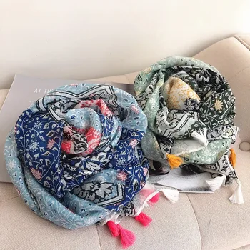 ETHNIC scarf women winter Mexico style long printed tassels scarf accesorios mujer Sjaal Muslim Hijab Snood
ETHNIC scarf women winter Mexico style long printed tassels scarf accesorios mujer Sjaal Muslim Hijab Snood