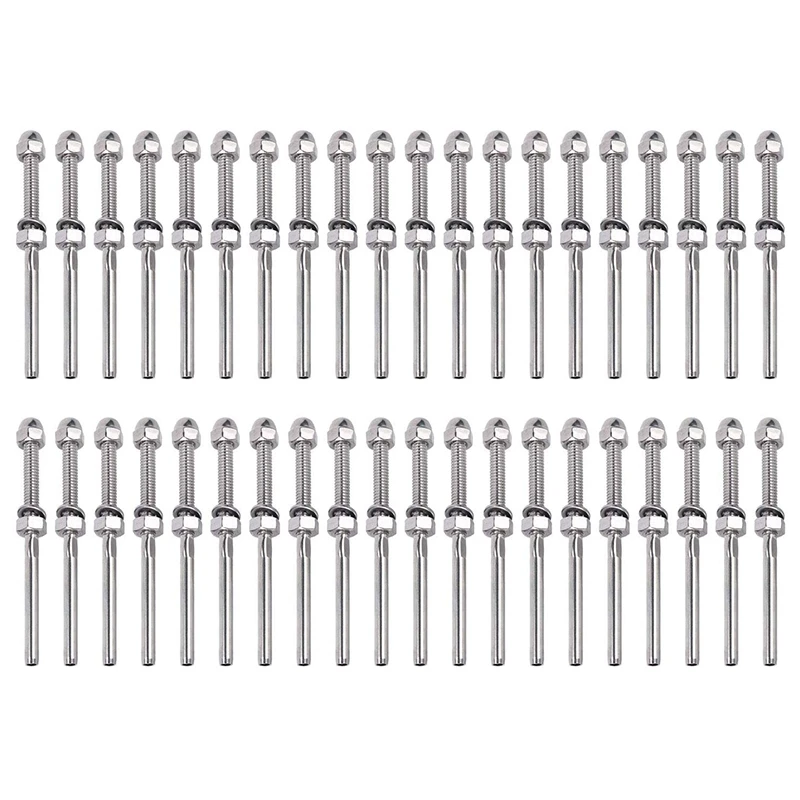 Cable Railing Swage Threaded Stud Tension End Fitting Terminal for 1/8 Cable Deck Railing Hand Swage T316 Stainless Steel Marine
Cable Railing Swage Threaded Stud Tension End Fitting Terminal for 1/8 Cable Deck Railing Hand Swage T316 Stainless Steel Marine