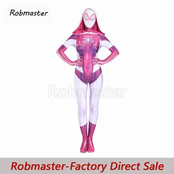 Gwen Stacy Cosplay Costume Spandex Zentai Suit Venom Gwen Superhero Hoodie Bodysuit Jumpsuits for Halloween 
Gwen Stacy Cosplay Costume Spandex Zentai Suit Venom Gwen Superhero Hoodie Bodysuit Jumpsuits for Halloween