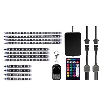 12Pcs Motorcycle LED Light Strips Multi-Color Neon Ground Effect Atmosphere Lights Lamp with Remote Controller
12Pcs Motorcycle LED Light Strips Multi-Color Neon Ground Effect Atmosphere Lights Lamp with Remote Controller