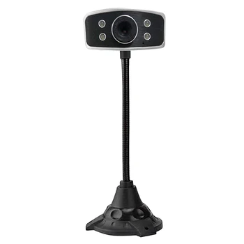 Computer Camera, USB Night Vision High Pole LED Video Network Camera, Suitable for Desktop Laptop
Computer Camera, USB Night Vision High Pole LED Video Network Camera, Suitable for Desktop Laptop
