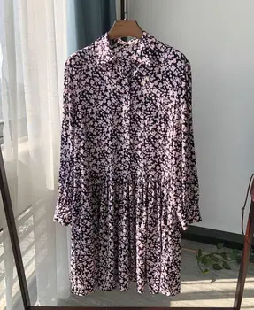 100% Viscose Women Shirt Dress Floral Printed Lady Buttons Turn-Down Collar Knee-Length Dresses Long Sleeve Robes 
100% Viscose Women Shirt Dress Floral Printed Lady Buttons Turn-Down Collar Knee-Length Dresses Long Sleeve Robes