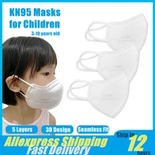 KN95 Kinderen Maskers Voor 5-15 Oude Kid Masques Stof FFP2 KN95Mask Beschermende Gezichtsmasker Filter Respirator Herbruikbare FPP2(China)