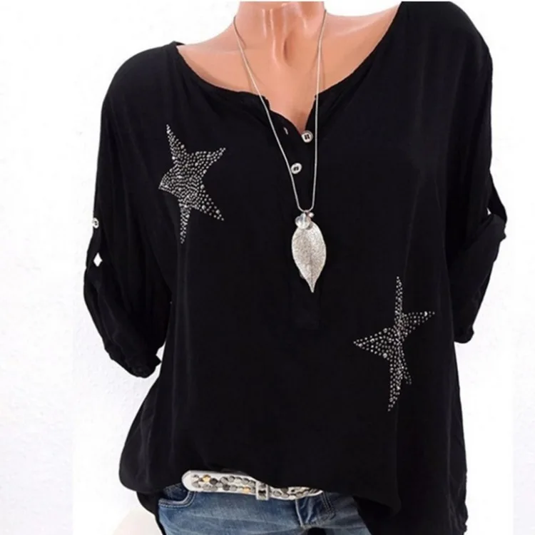 women tee shirts xxl female ladies clothing t-shirt woman new star printed v-neck tshirt new
women tee shirts xxl female ladies clothing t-shirt woman new star printed v-neck tshirt new