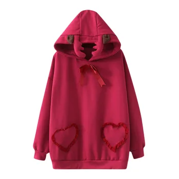 Christmas elk Winter long sleeve Blouse Shirts Sweatshirt Love hooded jacket Casual lady Y909
Christmas elk Winter long sleeve Blouse Shirts Sweatshirt Love hooded jacket Casual lady Y909
