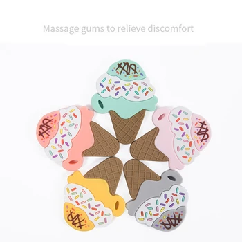 1pc Ice Cream Shaped Silicone Teether BPA Free Baby Teether Nursing Gift Silicone Teething Toys Chewable
1pc Ice Cream Shaped Silicone Teether BPA Free Baby Teether Nursing Gift Silicone Teething Toys Chewable