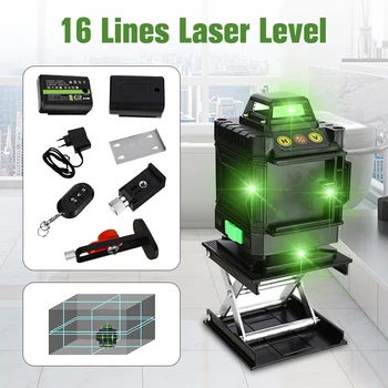 Laser Level 16 Lines 3D Self-Leveling 360 Horizontal And Vertical Cross Super Powerful Green Laser Beam Line
Laser Level 16 Lines 3D Self-Leveling 360 Horizontal And Vertical Cross Super Powerful Green Laser Beam Line