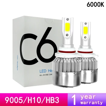Car led headlight C6 12V 4000LM 6000k Bulbs 9005 H10 HB3 beam Headlight COB Lamp for Car Trunk SUV headlamp 4 pcs
Car led headlight C6 12V 4000LM 6000k Bulbs 9005 H10 HB3 beam Headlight COB Lamp for Car Trunk SUV headlamp 4 pcs
