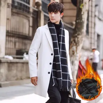 Men Woolen Warm Button Cardigan Overcoat Mid-length Solid Color Slim Coat Casual Long Sleeve Thickened Outwear Turn Down Collar
Men Woolen Warm Button Cardigan Overcoat Mid-length Solid Color Slim Coat Casual Long Sleeve Thickened Outwear Turn Down Collar