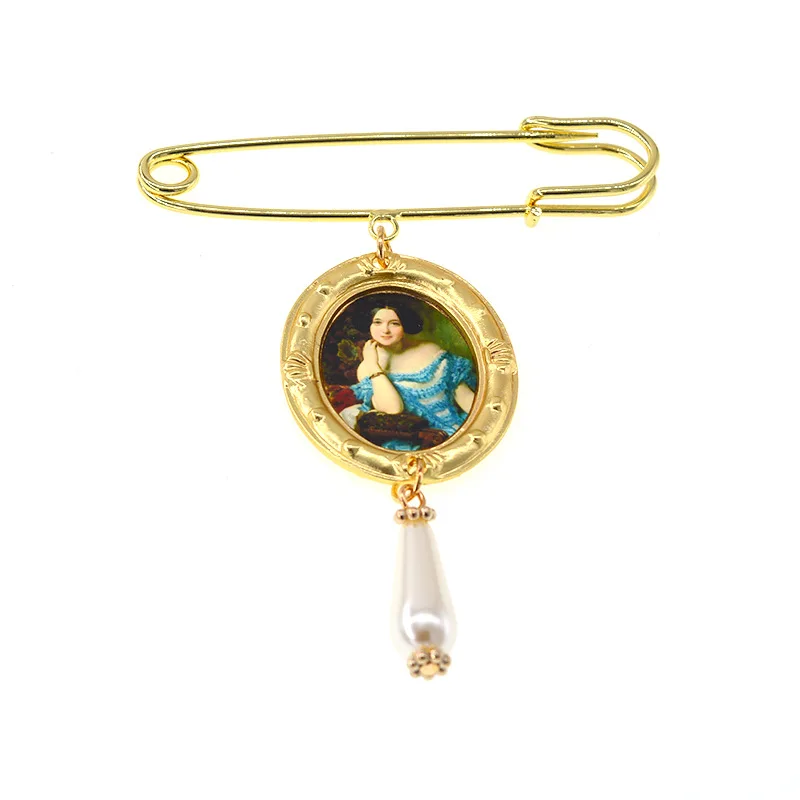 Small Brooch Corsage Brooch Decoration Creative Frame Oil Painting Coat Cardigan Silk Scarves Collar Button Fixed Clothes Women'
Small Brooch Corsage Brooch Decoration Creative Frame Oil Painting Coat Cardigan Silk Scarves Collar Button Fixed Clothes Women'